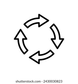 Recycle icon vector. Recycling vector icon.