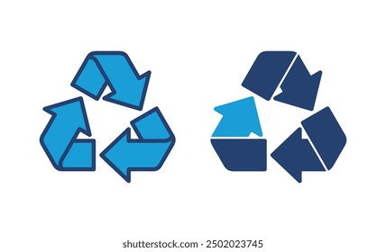 Recycle icon vector. Recycling vector icon.