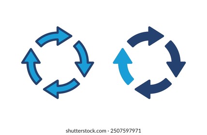 Vector de icono de reciclaje. Icono de Vector de reciclaje.