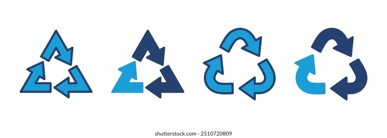 Recycle icon vector. Recycling vector icon.