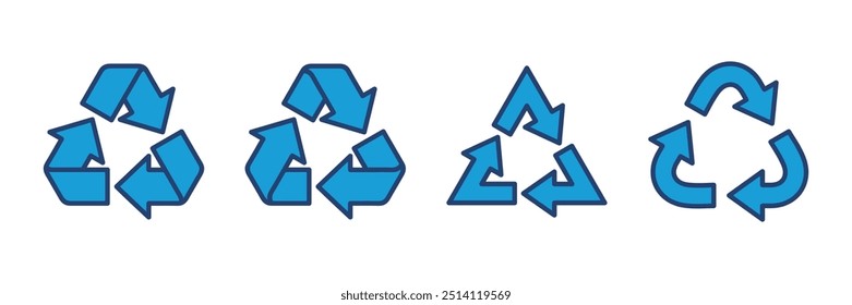 Vector de icono de reciclaje. Icono de Vector de reciclaje.
