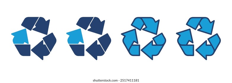 Vector de icono de reciclaje. Icono de Vector de reciclaje.
