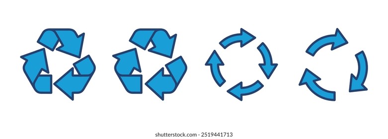Vector de icono de reciclaje. Icono de Vector de reciclaje.