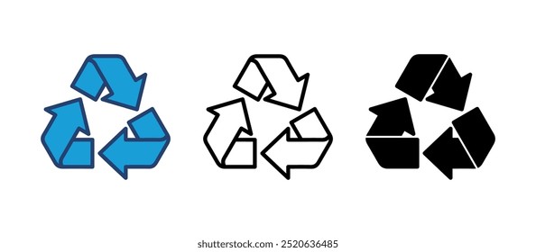Recycle icon vector. Recycling vector icon.