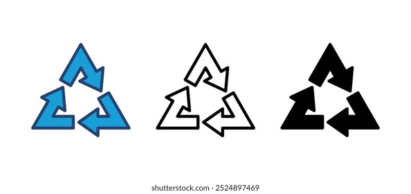 Recycle icon vector. Recycling vector icon.