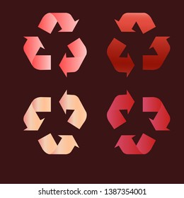 Recycle icon vector. Recycle Recycling set symbol vector