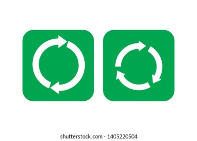 Recycle icon vector. Recycle Recycling set symbol vector 