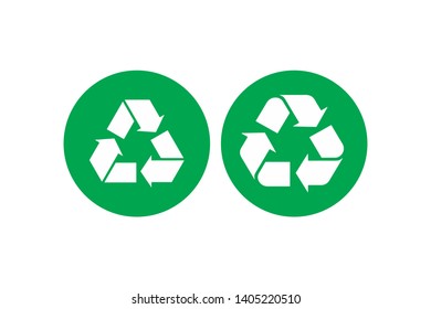 Recycle icon vector. Recycle Recycling set symbol vector 