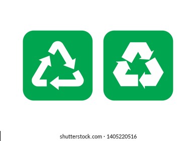 Recycle icon vector. Recycle Recycling set symbol vector 