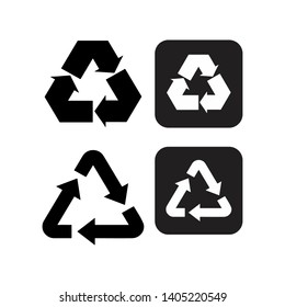 Recycle icon vector. Recycle Recycling set symbol vector 