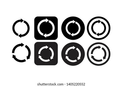 Recycle icon vector. Recycle Recycling set symbol vector 