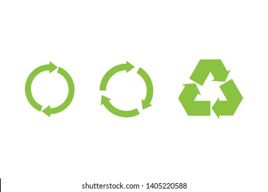 Recycle icon vector. Recycle Recycling set symbol vector 