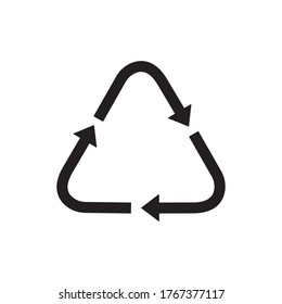 Recycle icon vector. Recycling sign