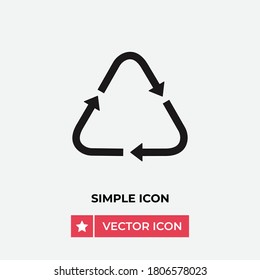 Reciclar vector de icono. Signo de reciclaje