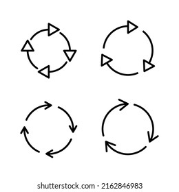 Symbol-Vektorgrafik wiederverwenden. Recycling-Zeichen und -Symbol.