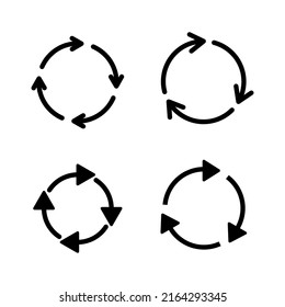 Recycle icon vector. Recycling sign and symbol.