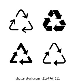 Recycle icon vector. Recycling sign and symbol.