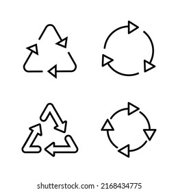Recycle icon vector. Recycling sign and symbol.