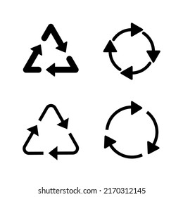 Reciclar vector de icono. Signo y símbolo de reciclaje.