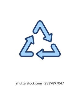 Recycle icon vector. Recycling sign and symbol.