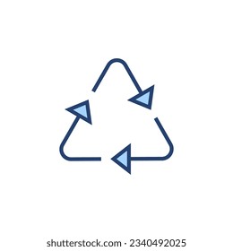 Recycle icon vector. Recycling sign and symbol.