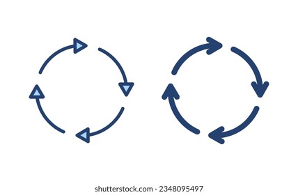 Recycle icon vector. Recycling sign and symbol.