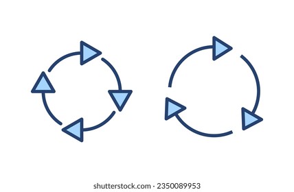Reciclar vector de icono. Signo y símbolo de reciclaje.