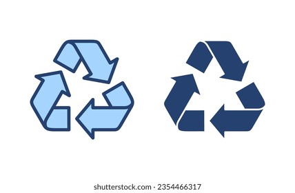Recycle icon vector. Recycling sign and symbol.