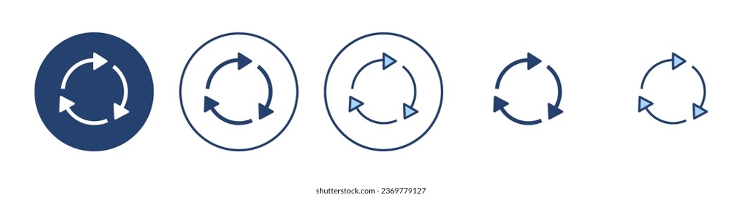 Recycle icon vector. Recycling sign and symbol.