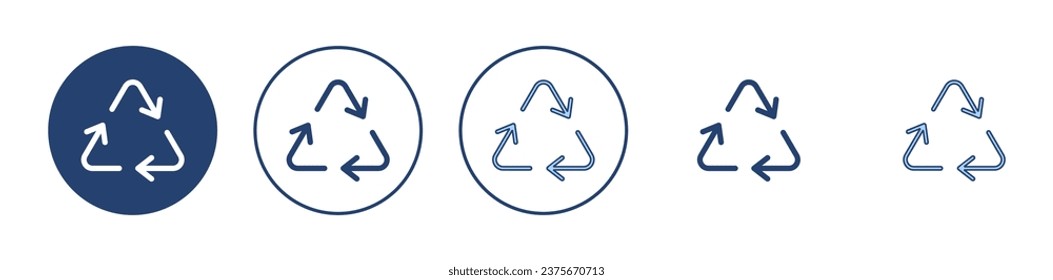 Recycle icon vector. Recycling sign and symbol.