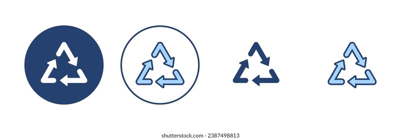 Reciclar vector de icono. Signo y símbolo de reciclaje.