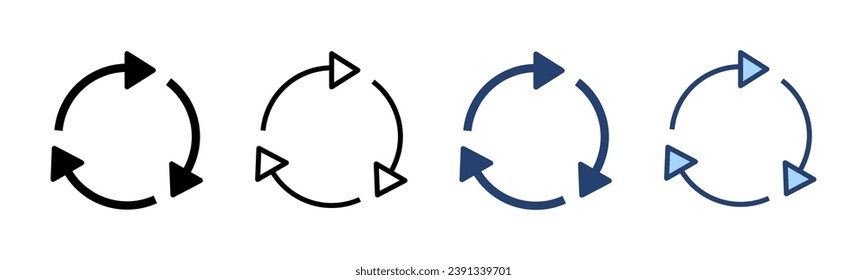 Reciclar vector de icono. Signo y símbolo de reciclaje.
