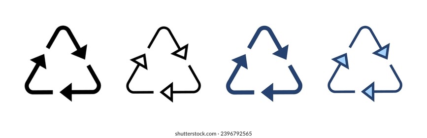 Recycle icon vector. Recycling sign and symbol.