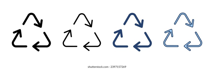 Reciclar vector de icono. Signo y símbolo de reciclaje.