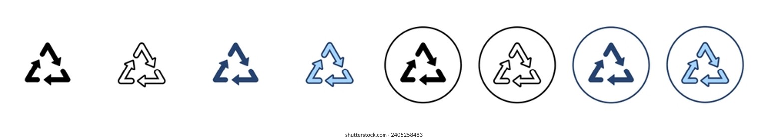 Recycle icon vector. Recycling sign and symbol.