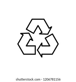 Recycle icon vector, Recycling icon vector technology symbol.