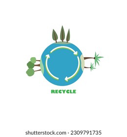 Recycle Icon Vector. Recycle Sign Vector 