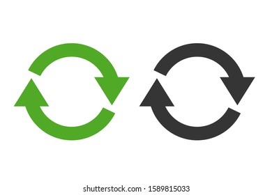 Recycle icon vector sign isolated for graphic and web design. Recycle Recycling symbol template color editable on white background, Thin linear graphic Eps10.