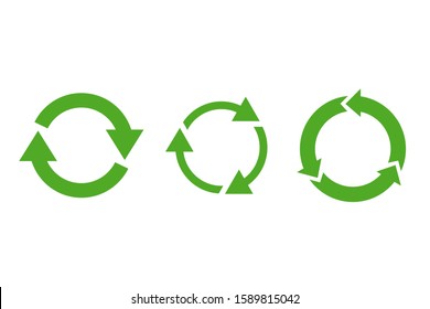 Recycle icon vector sign isolated for graphic and web design. Recycle Recycling symbol template color editable on white background, Thin linear graphic Eps10.