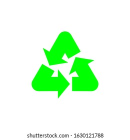 Recycle icon vector sign isolated on white background. Recycle symbol template color editable