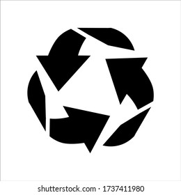 Recycle icon vector. recycle sign isolated on white background eps 10.