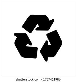 Reciclar vector de icono. signo de reciclaje aislado en el fondo blanco eps 10.