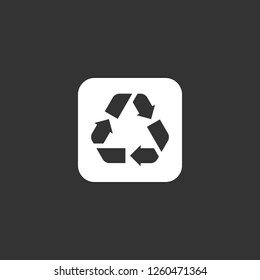 recycle icon vector. recycle sign on black background. recycle icon for web and app