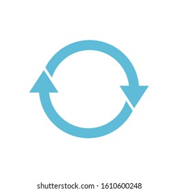 Recycle icon vector. Style is flat symbol. Recycling symbol illustration isolated on the white background