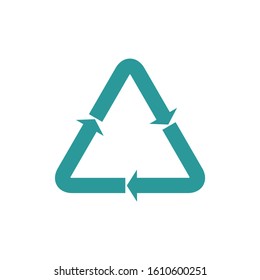 Recycle icon vector. Style is flat symbol. Recycling symbol illustration isolated on the white background