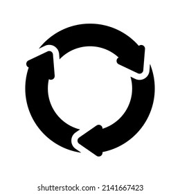 Ilustración de diseño del símbolo del vector de reciclaje