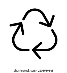 Ilustración de diseño del símbolo del vector de reciclaje