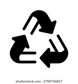 Ilustración de diseño de símbolo de Vector de icono de reciclaje