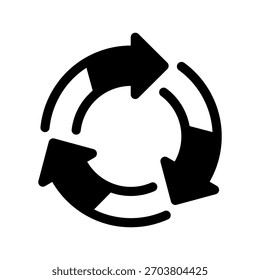 Ilustración de diseño de símbolo de Vector de icono de reciclaje