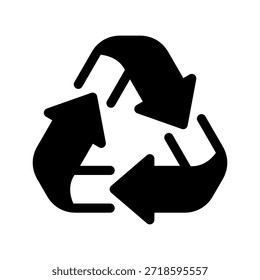 Ilustración de diseño de símbolo de Vector de icono de reciclaje